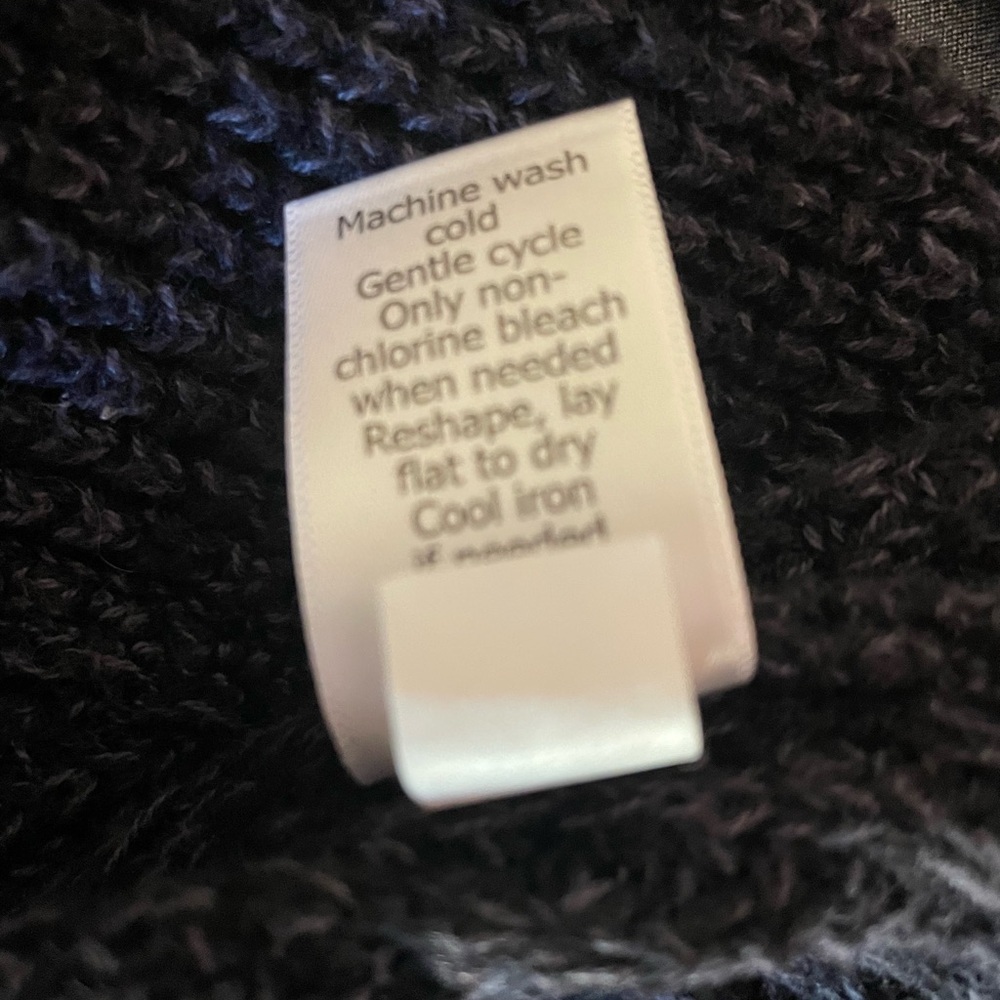 Market & Spruce Open-Front Shawl Cardigan - Charcoal Cotton Wool Blend M - Picture 8 of 8